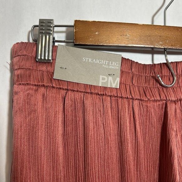 NWT Soft Surroundings Straight Leg Pull On Pants PM Petite Cupro Rayon Pink NEW - Picture 5 of 8